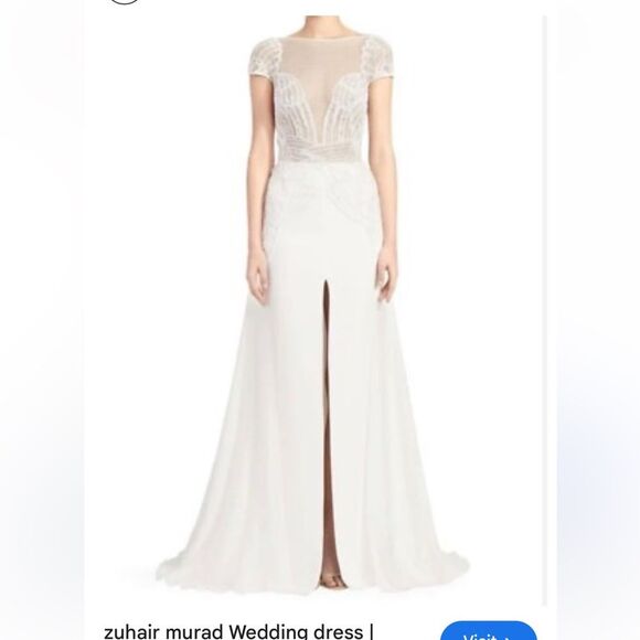 Zuhair Murad White Maxi Dress NWOT - Picture 1 of 11